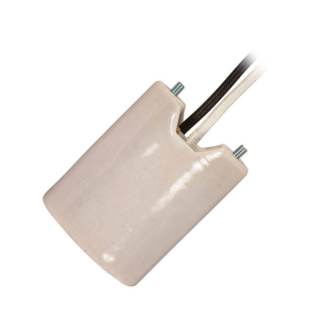 Porcelain Keyless Socket with 2 Wireways, Leads 1