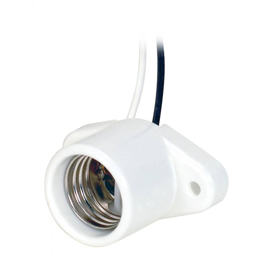 Pre-Wired Porcelain White Keyless Recessed Socket 1
