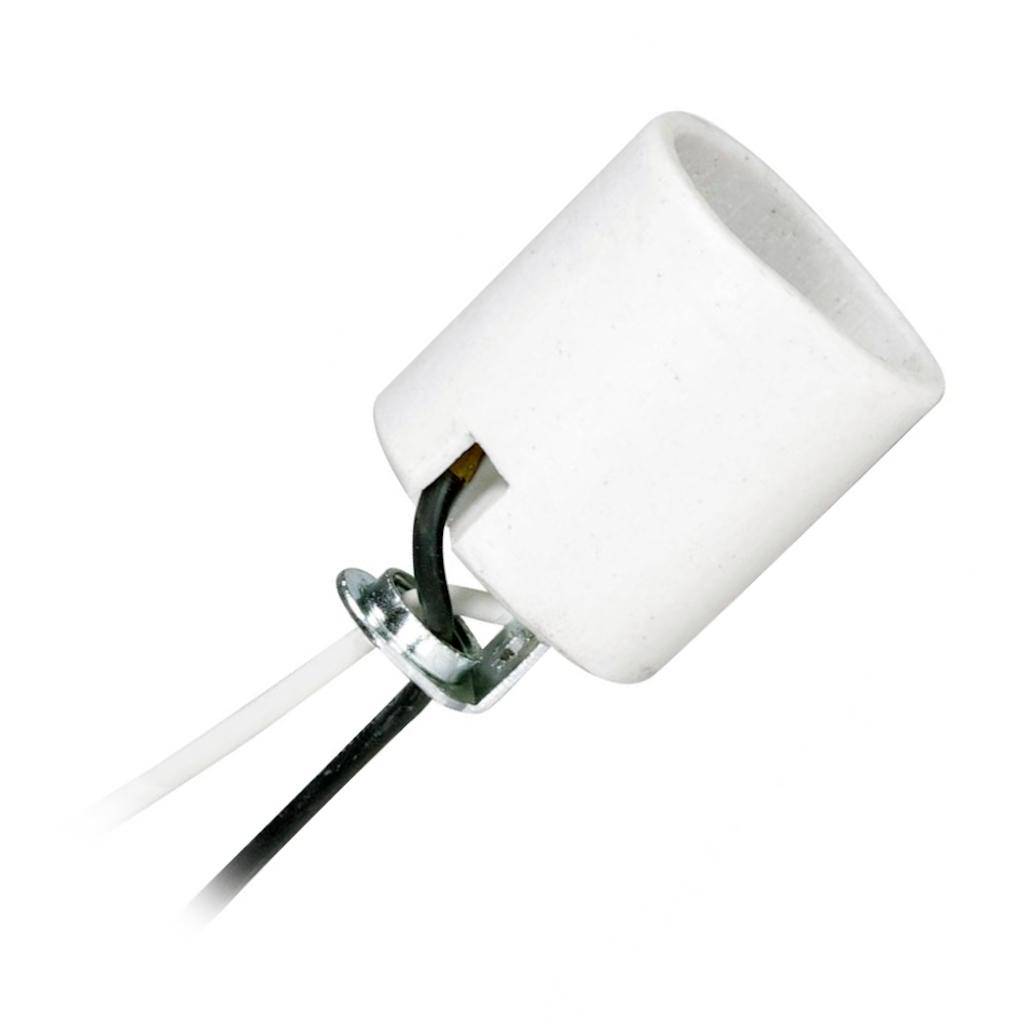 Unglazed Porcelain Keyless Socket with Hickey 1