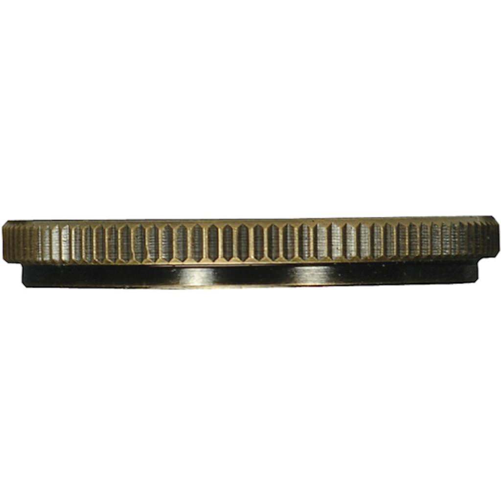 Stamped Antique Brass Uno Ring 1