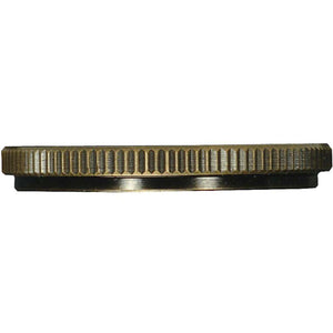 Stamped Antique Brass Uno Ring 1