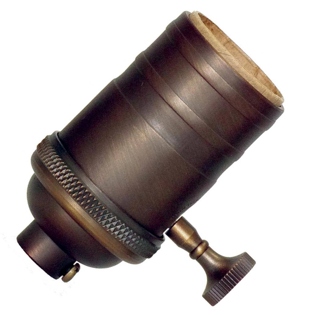 On-Off Screw Terminal 1/8 IPS Dark Antique Brass Turn Knob Socket 1