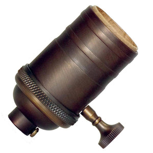 On-Off Screw Terminal 1/8 IPS Dark Antique Brass Turn Knob Socket 1
