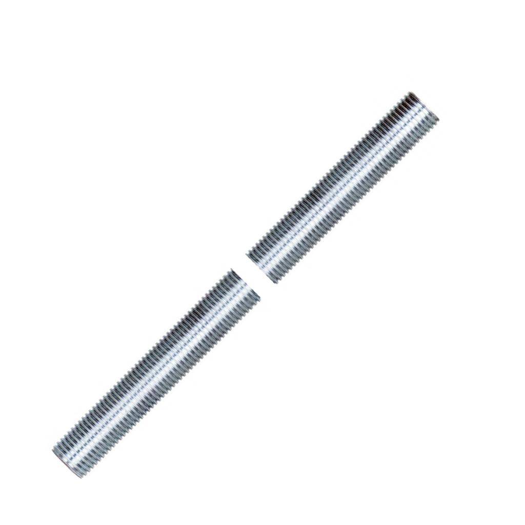 36" 1/4 IP Zinc Plated Silver Steel Nipple 1