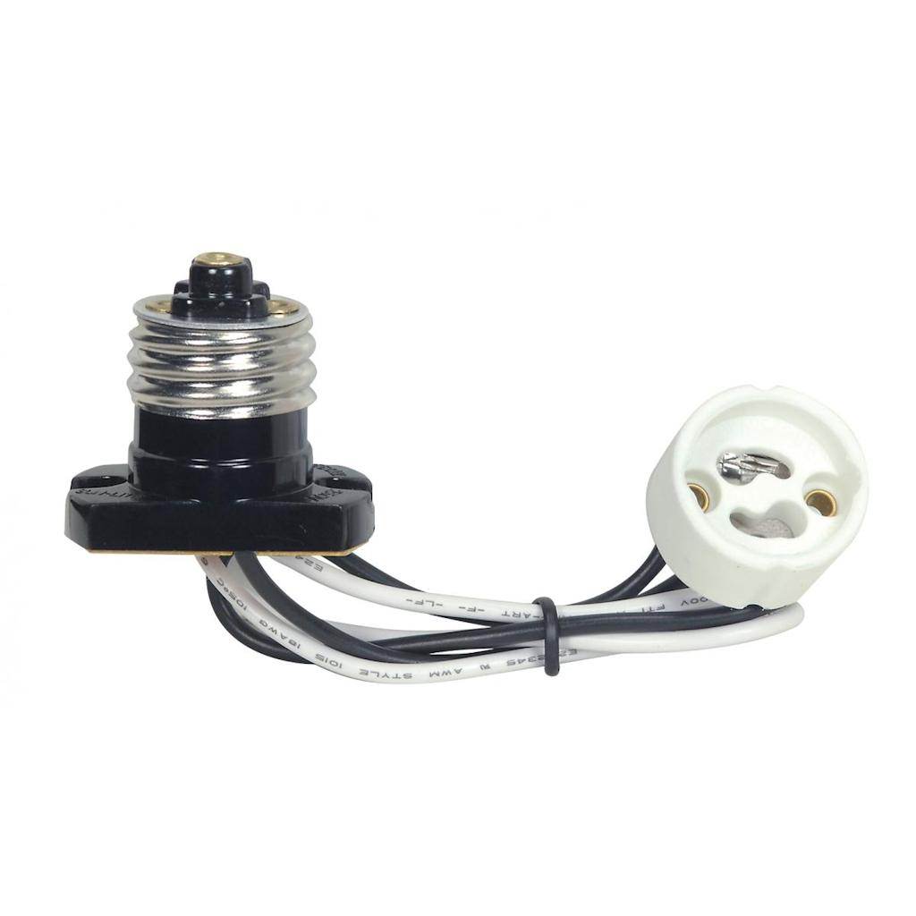 Phenolic Brown Flanged Adapter with Medium Base 1