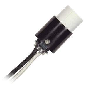 1/8 IP Porcelain Glass Candelabra Socket With Leads 1