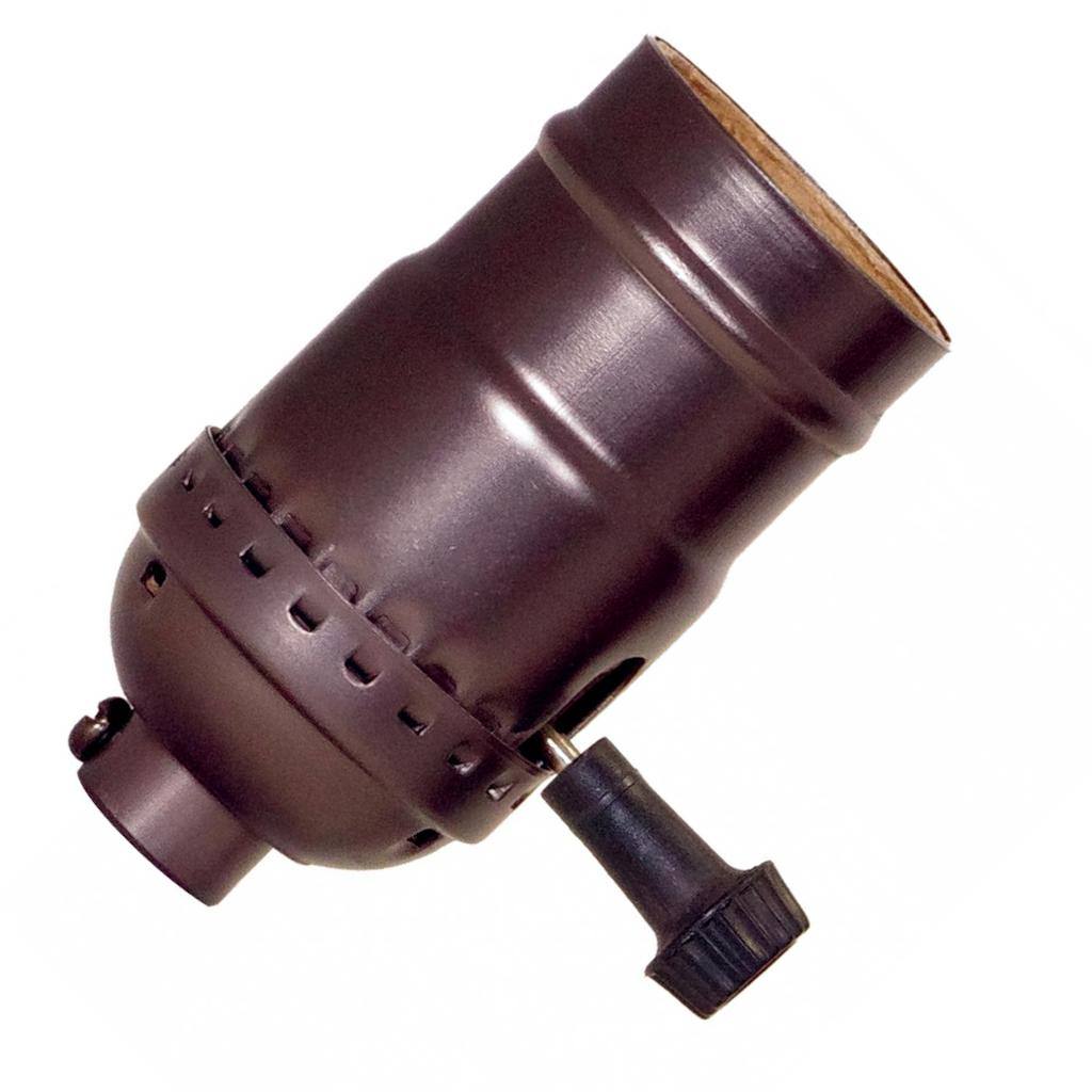 On-Off 1/8 IPS Screw Terminal Dark Antique Brass Turn Knob Socket 1