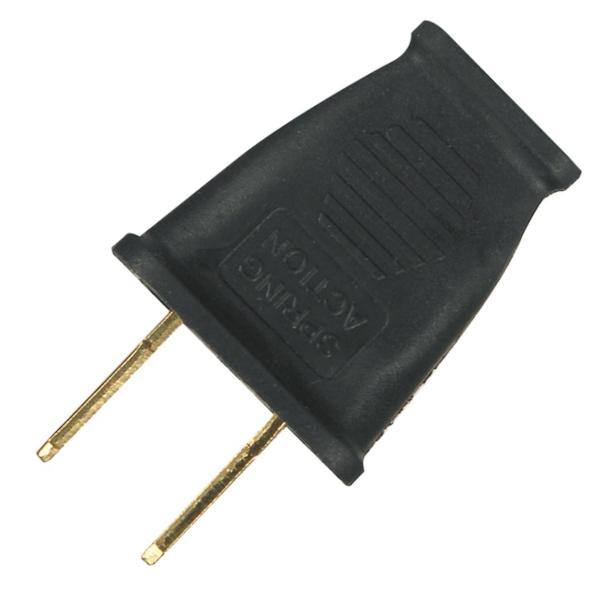 Black 15A 125V 2 pole 2 Wire Plug 1