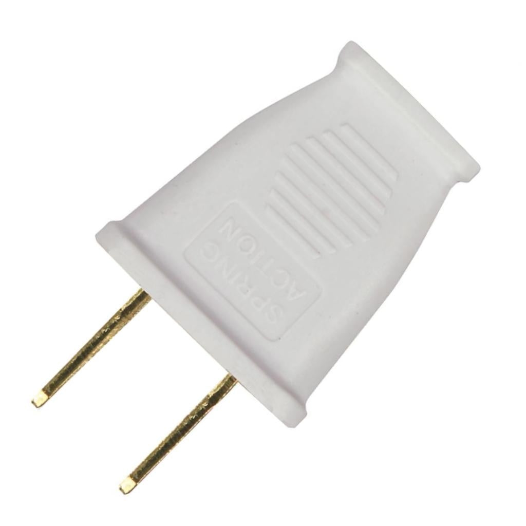 White 15A 125V 2 pole 2 Wire Plug 1
