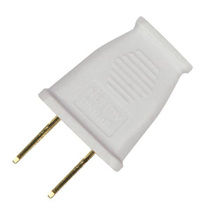 White 15A 125V 2 pole 2 Wire Plug 1