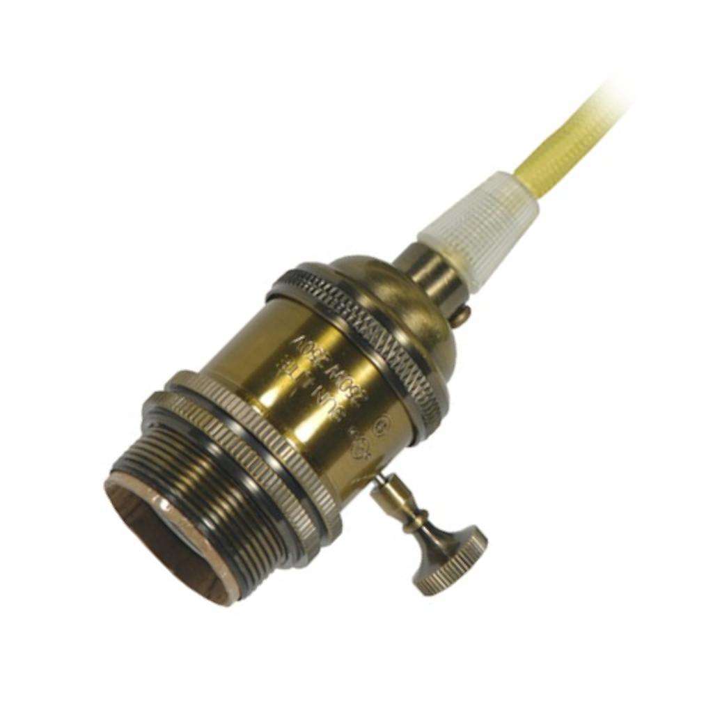 1/8 IPS Cap Antique Brass 4 Piece Prewired On/Off Lampholder with Uno Ring 1