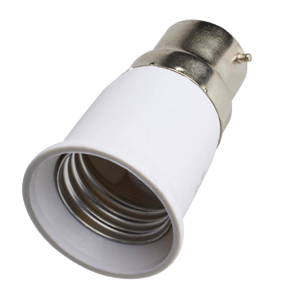 White European Medium (E27) to European Bayonet (B22d) Extender Socket 1