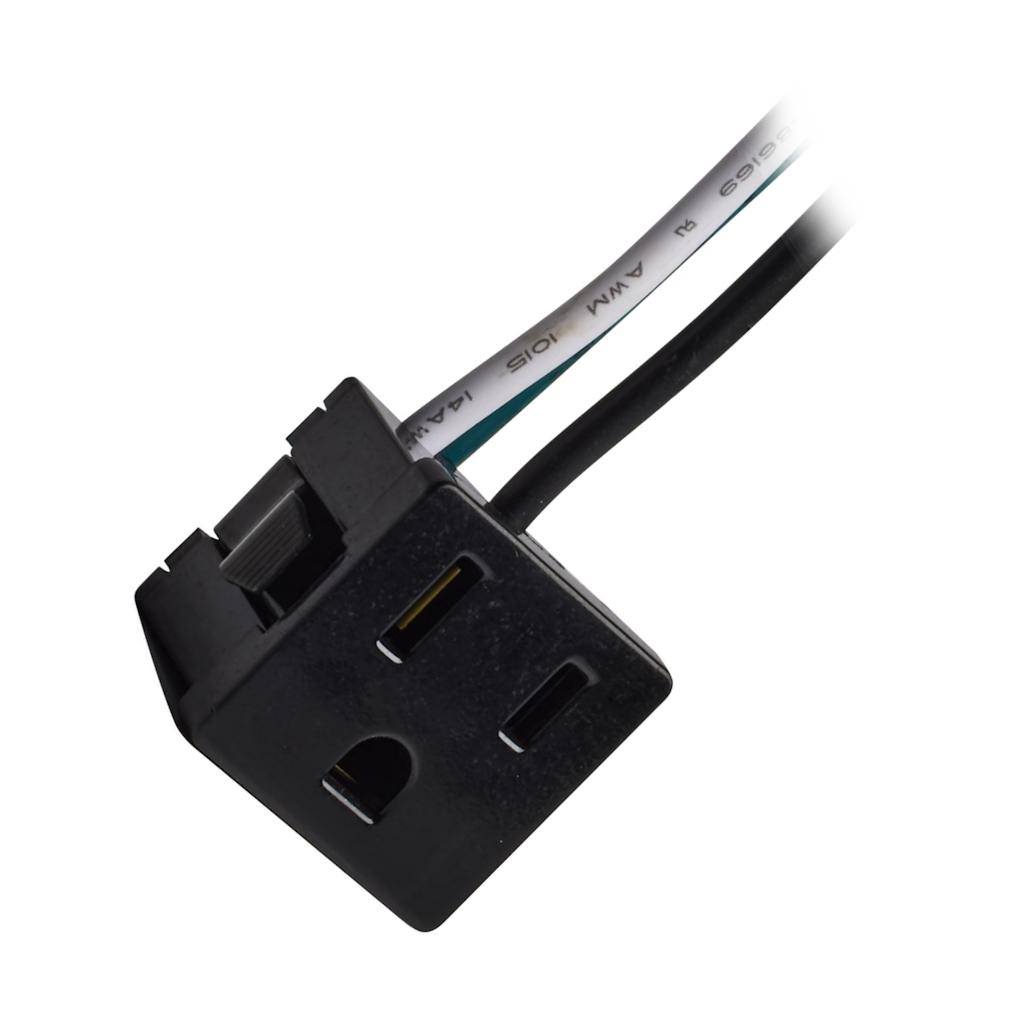 Black Snap-In Convenience Outlet 1