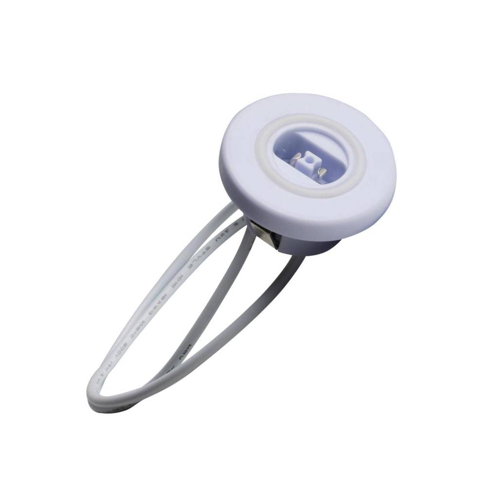 White Recessed Double Contact Lampholder 1