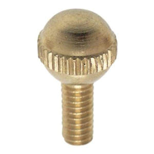 .4" 8/32 Solid Brass Burnished and Lacquered Ball Head Thumb Screws 1