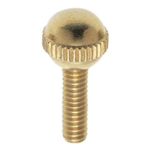 .5" 8/32 Solid Brass Burnished and Lacquered Ball Head Thumb Screws 1