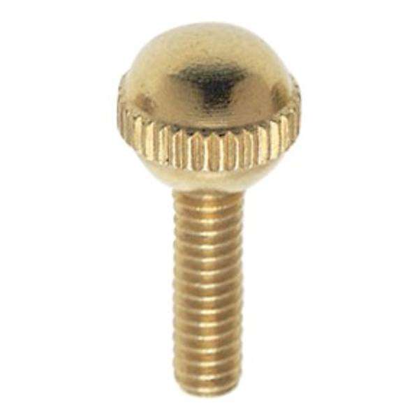 .5" 8/32 Solid Brass Burnished and Lacquered Ball Head Thumb Screws 1