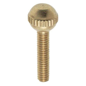 .75" 8/32 Solid Brass Burnished and Lacquered Ball Head Thumb Screws 1