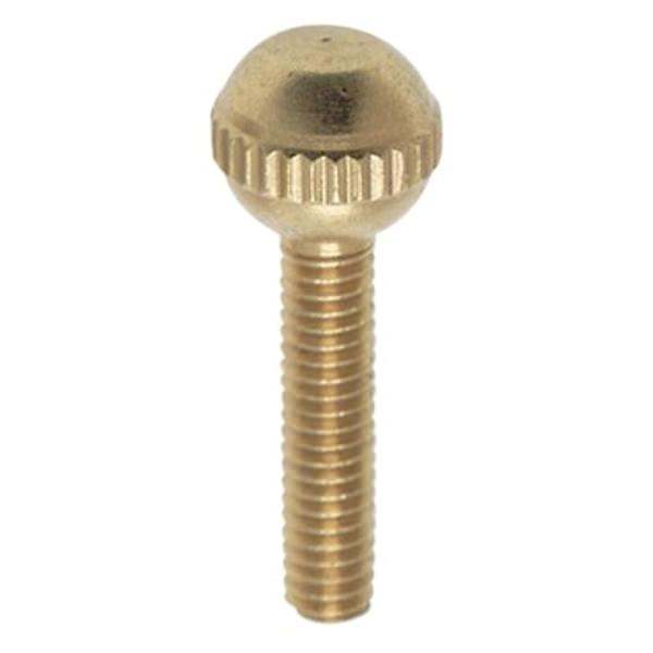 .75" 8/32 Solid Brass Burnished and Lacquered Ball Head Thumb Screws 1