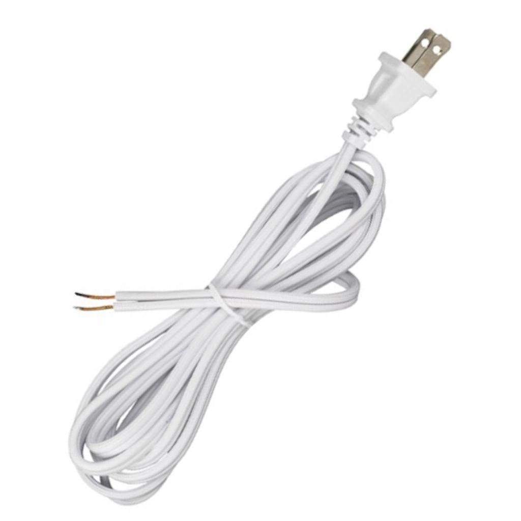 8' White Molded Plug Cord 1