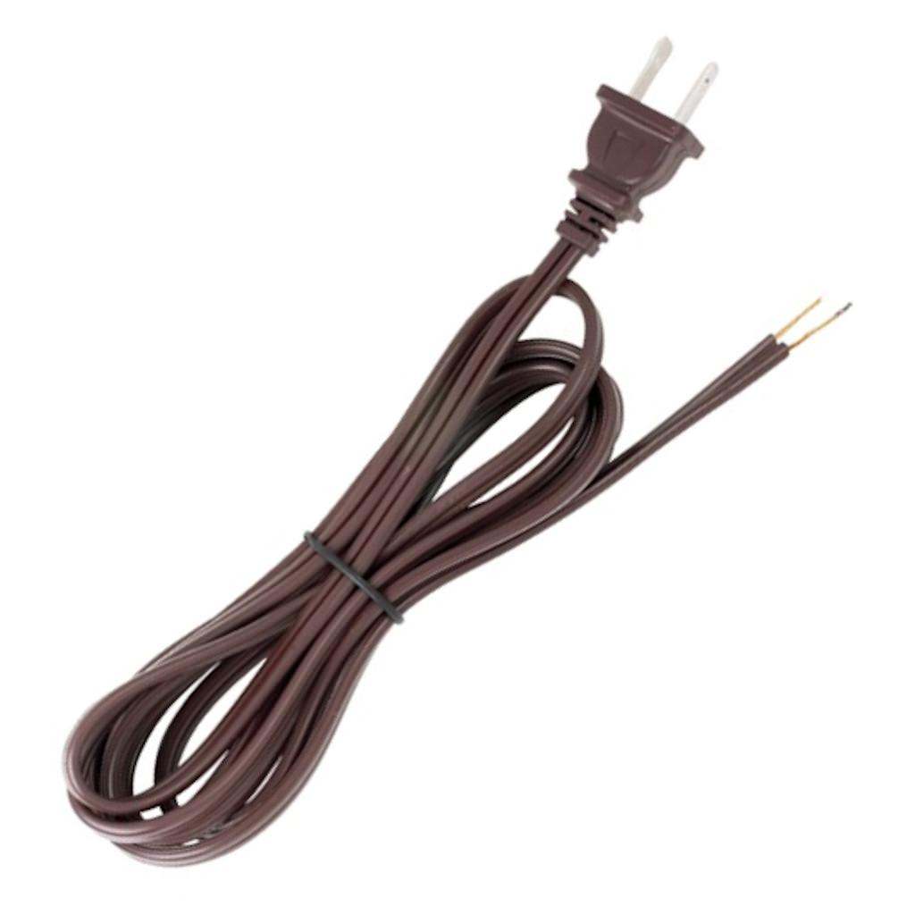 8' Brown Molded Plug Cord 1