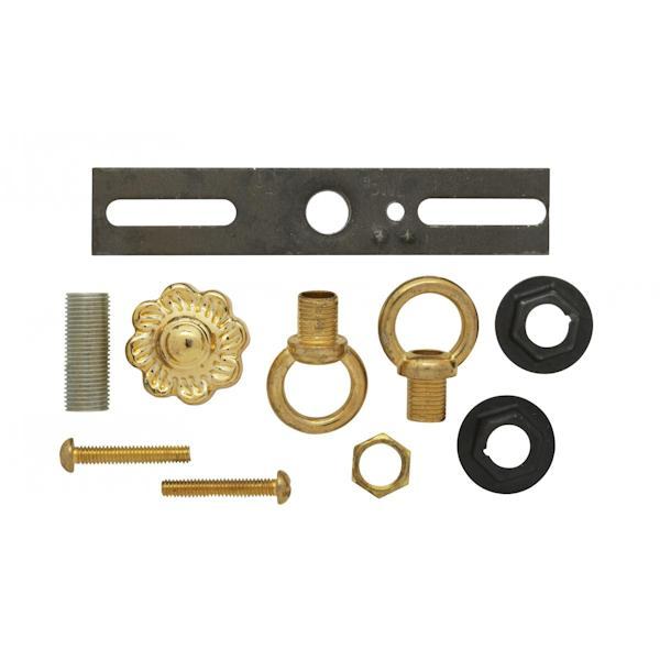 5" White Bath Swag Canopy Kit 3