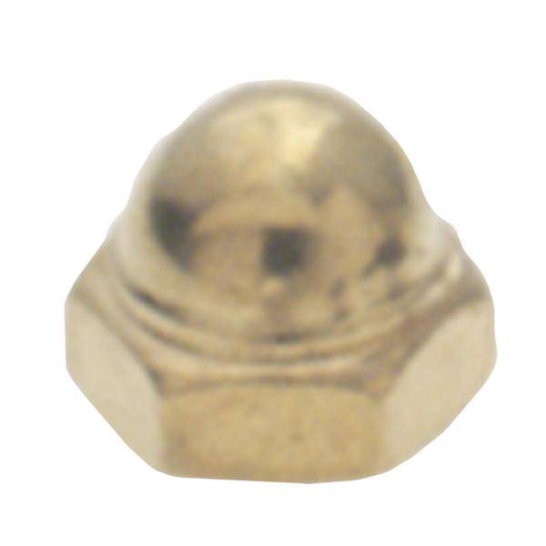 Brass Plated 8/32 Steel Cap Nut 1