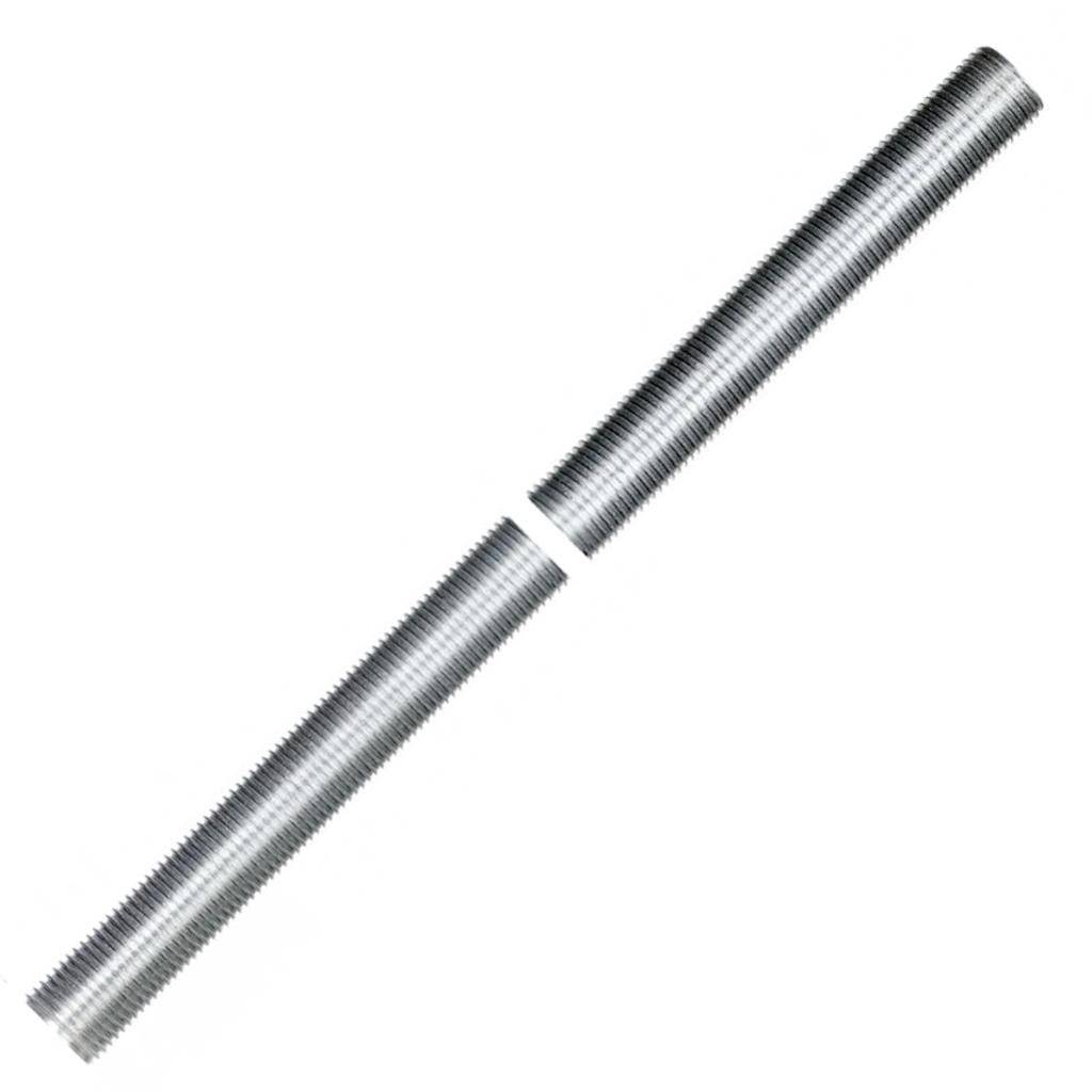 24" Zinc Plated 1/8 IP Silver Steel Nipple 1