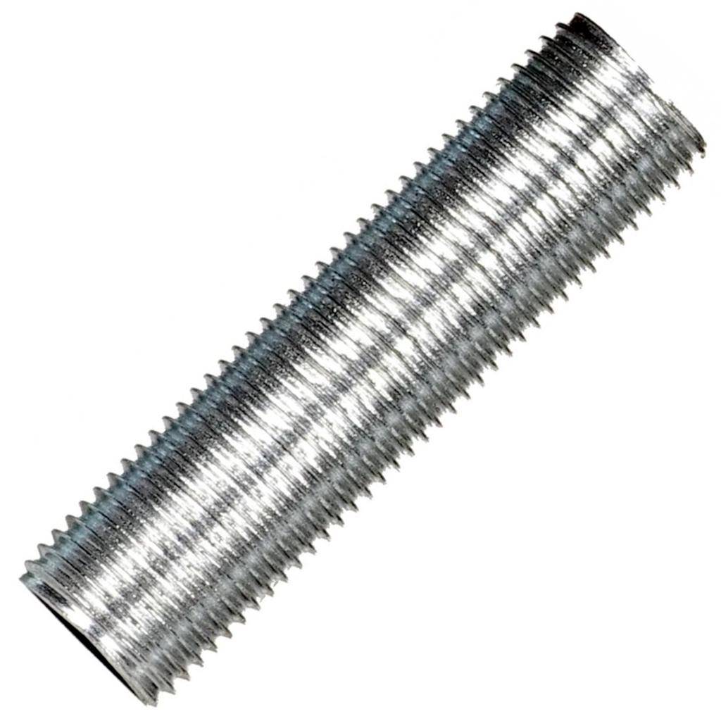 12" Zinc Plated 1/8 IP Silver Steel Nipple 1