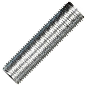 12" Zinc Plated 1/8 IP Silver Steel Nipple 1