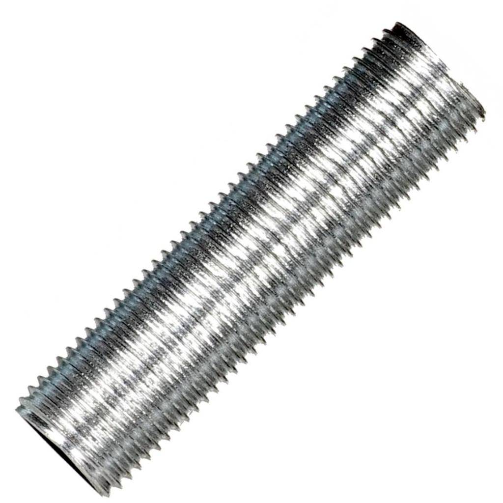 1.5" 1/8 IP Zinc Plated Silver Steel Nipple 1