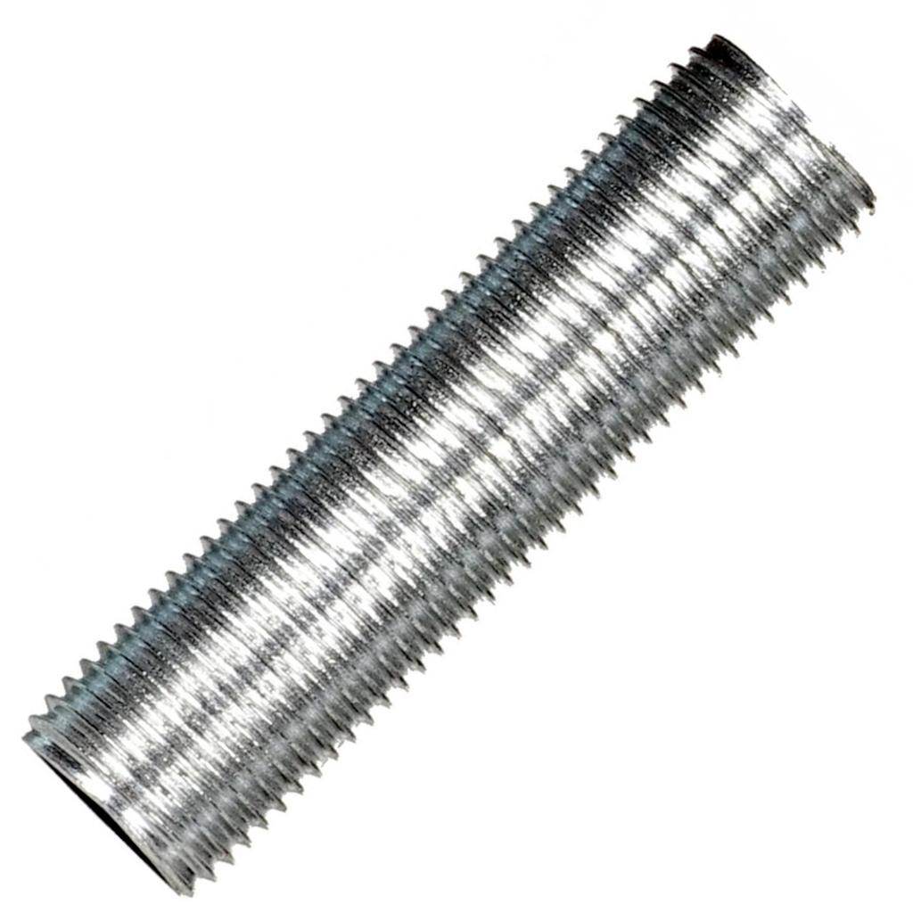 2" 1/8 IP Zinc Plated Silver Steel Nipple 1