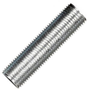 2" 1/8 IP Zinc Plated Silver Steel Nipple 1