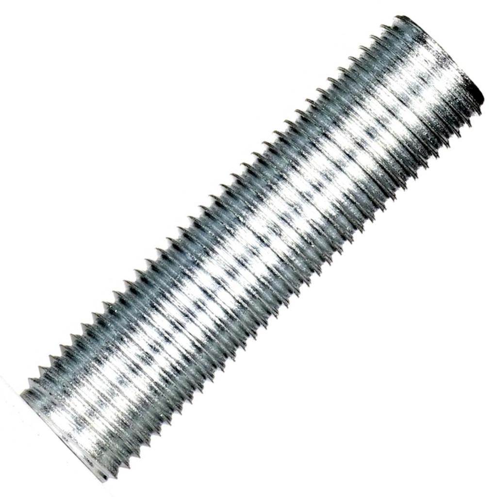 2" Zinc Plated 1/4 IP Silver Steel Nipple 1