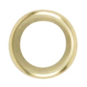 1/4 IP Slip Brass Plated Curled Edge Steel Check Ring 1