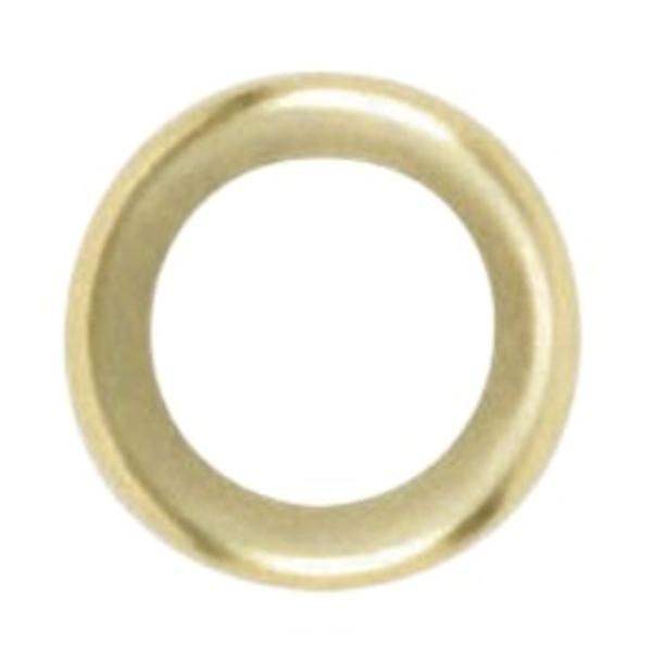 1/4 IP Slip Brass Plated Curled Edge Steel Check Ring 1