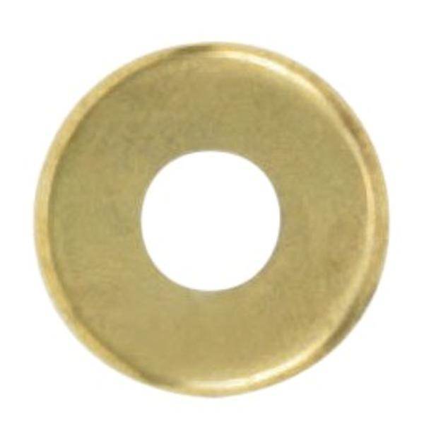 1/8 IP Slip Brass Plated Curled Edge Steel Check Ring 1