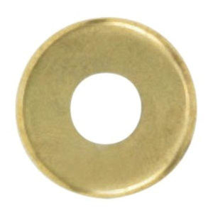 1/8 IP Slip Brass Plated Curled Edge Steel Check Ring 1