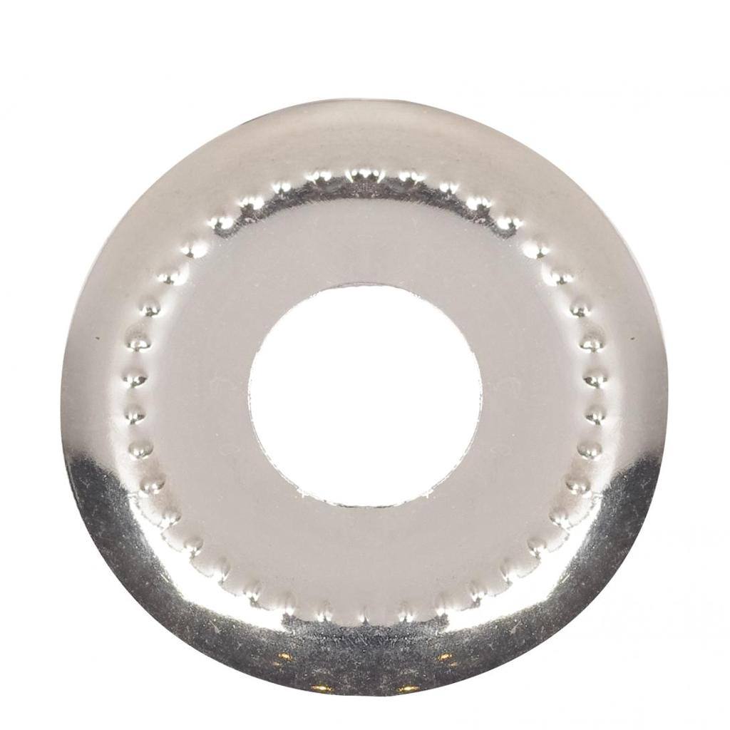 1.1" 1/8 IP Nickel Plated Curled Edge Beaded Steel Check 1