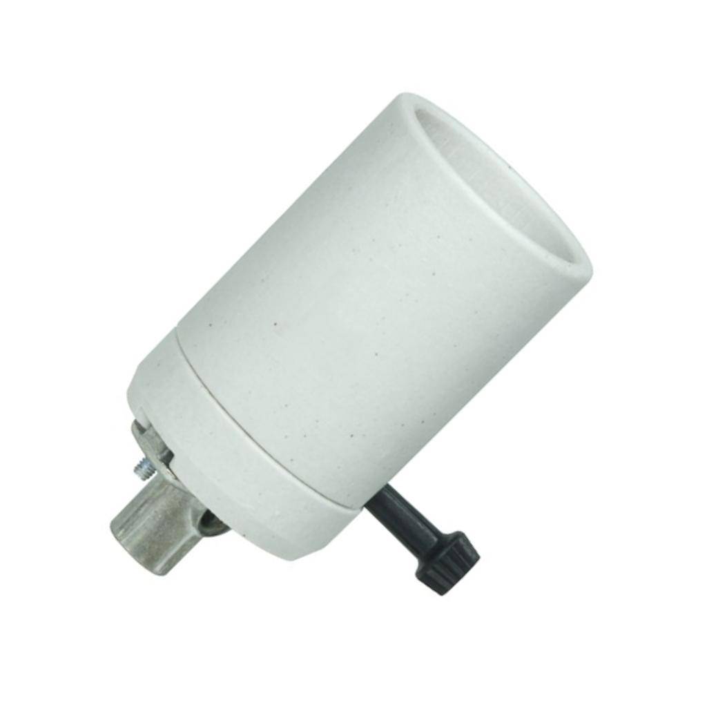 Unglazed Porcelain 3 Way Turn Knob Socket with Hickey 1