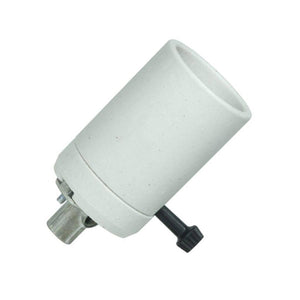 Unglazed Porcelain 3 Way Turn Knob Socket with Hickey 1