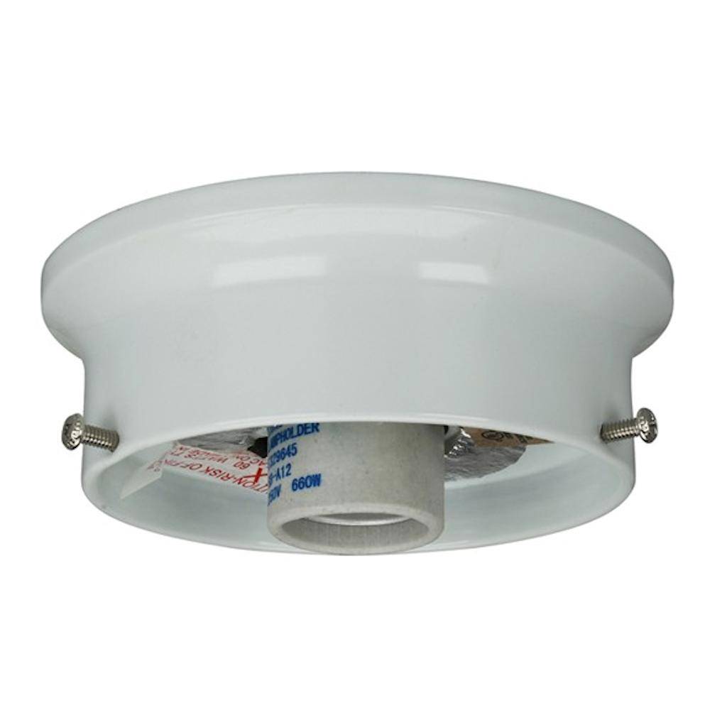 4" White Wired Holder 1