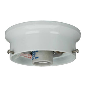 4" White Wired Holder 1