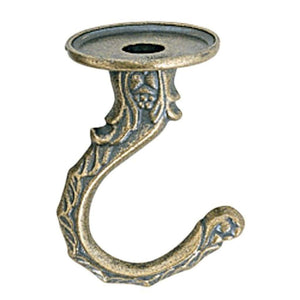 Antique Brass Die Cast Large Swag Hook 1