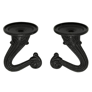 Black Die Cast Swag Hook (2 pack) 1