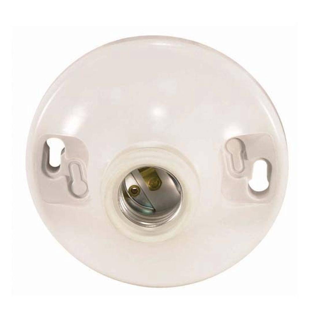White Phenolic Receptacles Medium Base Socket 1