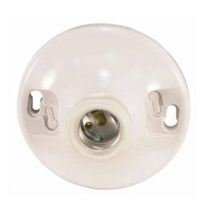 White Phenolic Receptacles Medium Base Socket 1