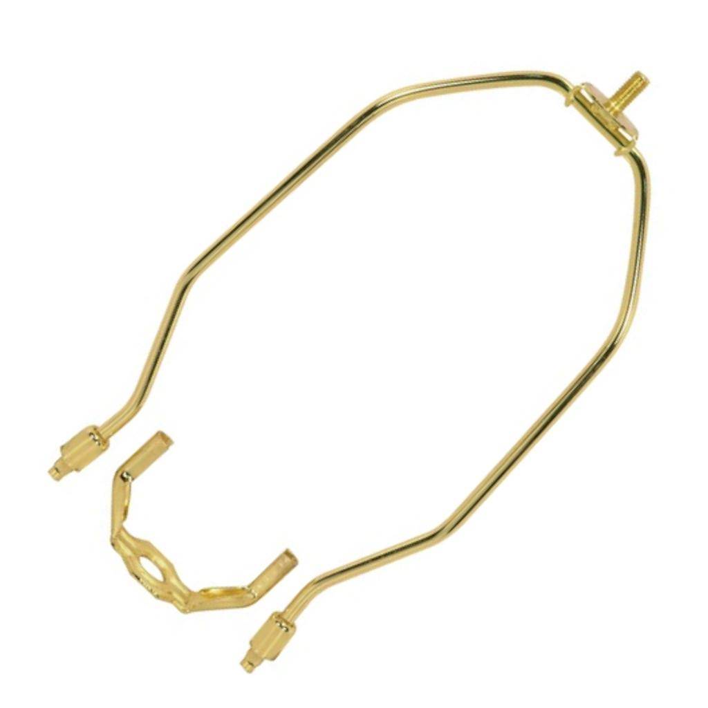 12.5" 2-Piece Polished Brass Detachable Harp 1