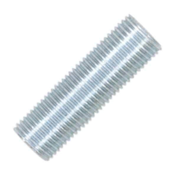 5" 3/8 IP Zinc Plated Silver Steel Nipple 1