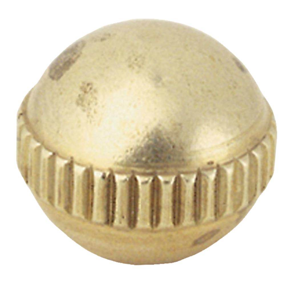 0.4" Knurled Burnished Lacquered Brass Ball 1